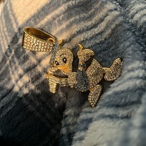 Gold and Silver Duck Pendant